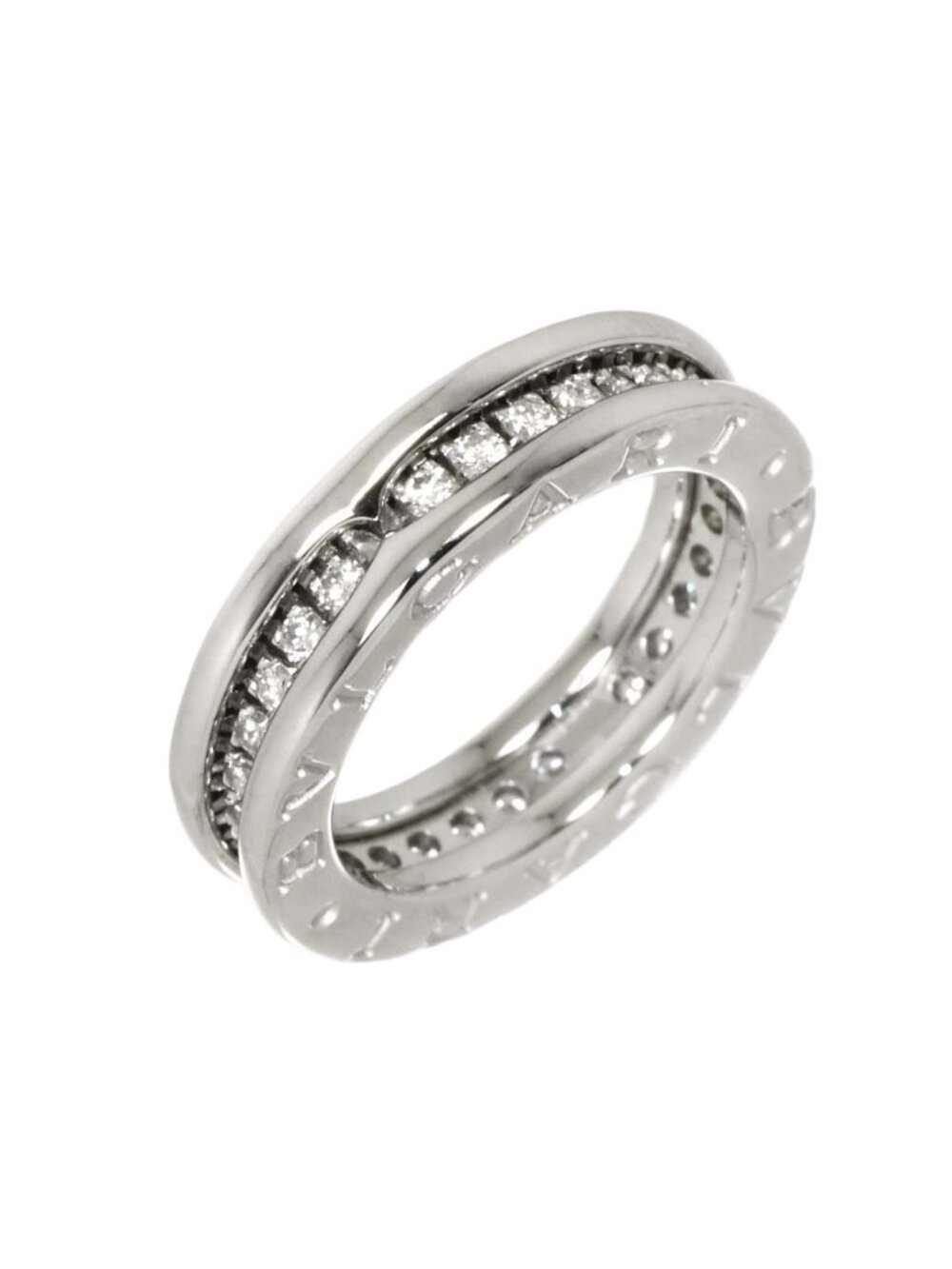 Bvlgari B.Zero1 Band 46 Ring Diamond 18k White Gold